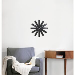 Umbra Ribbon 12 in. Black Wall Clock