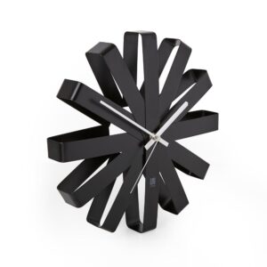 Umbra Ribbon 12 in. Black Wall Clock