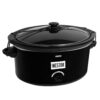 Weston 5 Qt. Black Slow Cooker with Locking Lid and Temperature Settings