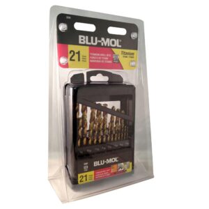 BLU-MOL Titanium Drill Bit Set (21-Piece)