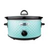 Brentwood Appliances Diamond 3.5 Qt. Blue Slow Cooker with Tempered Glass Lid