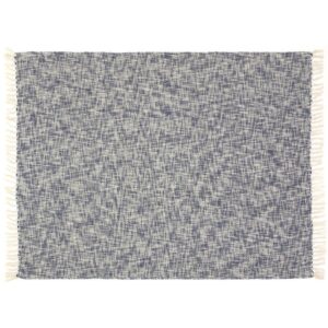 LR Resources Blue Chambray Woven Throw