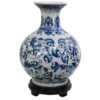 Oriental Furniture Oriental Furniture 12 in. Porcelain Decorative Vase in Blue