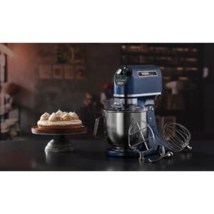 Waring Commercial 11-Speed, Blue, Luna 7 - 7 Qt. Planetary Mixer, includes Dough Hook, Mixing Paddle and Whisk