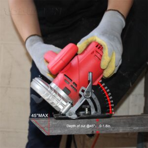 Boyel Living 12 Amp Corded 7-1/4 in. Circular Saw with Wide Cutting Range and Blade Guard