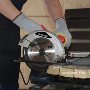 Boyel Living 12 Amp Corded 7-1/4 in. Circular Saw with Wide Cutting Range and Blade Guard