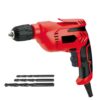 Boyel Living 5 Amp Corded 3/8 in. Red Power Drill Driver Reversible with Lock-on Button