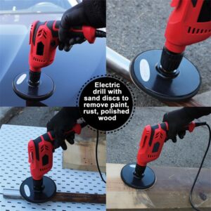 Boyel Living 5 Amp Corded 3/8 in. Red Power Drill Driver Reversible with Lock-on Button