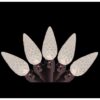 Brite Star 200-Light LED Warm White Faceted C6 Christmas Lights with 66 ft. Brown Wire