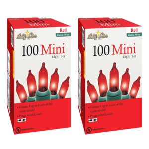 Brite Star 100-Light Red Mini Lights (Box of 2)