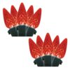 Brite Star 35-Light Red Faceted C6 LED Light Set (Set of 2)