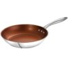 Ozeri Earth Pan ETERNA 8 in. Stainless Steel Nonstick Frying Pan in Bronze