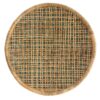 3R Studios Handwoven Beige and Green Rattan Wall Decor