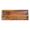Abigails 11 in. W x 4 in. H x 28 in. D Brown Chalet Wooden Tray