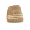 Zentique Concave Hand Woven Wicker Seagrass and Palm Leaf with Light Pin Stripes Medium Basket
