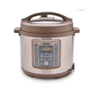 AROMA 4 Qt. Brown Electric Multi-Cooker with Aluminum Pot
