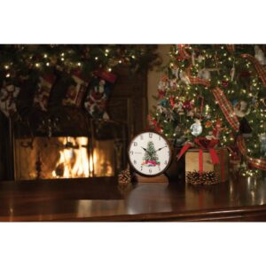 Bulova Holiday Sounds Hardwood Case Table Clock