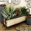 LITTON LANE Rustic 3-Compartment Brown Decorative Tray