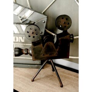 LITTON LANE 12 in. x 15 in. Vintage Decorative Metal Movie Camera