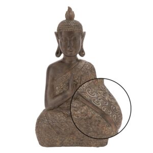LITTON LANE 17 in. x 9 in. Decorative Buddha Sculpture in Colored Polystone