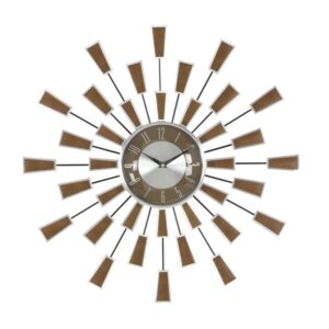 LITTON LANE 22 in. Modern Sunburst Round Wall Clock