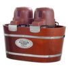 Nostalgia 4 Qt. in Brown Electric Double Flavor Ice Cream Maker