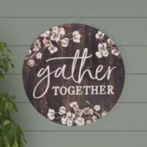 P Graham Dunn "Gather Together" Oversized Brown Washed Wood Wall Decor