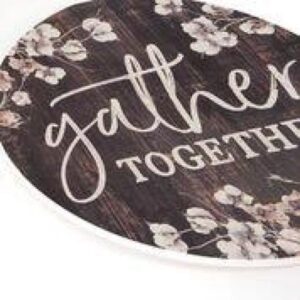 P Graham Dunn "Gather Together" Oversized Brown Washed Wood Wall Decor