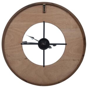 Pinnacle Rustic Reclaimed Wood and Metal Brown Wall Clock