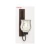 LITTON LANE 21 in. New Traditional Silver Flared Top Hurricane Candle Sconce