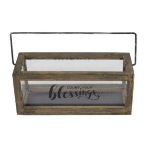 Stonebriar Collection 4 in. Brown Wood Candle Holder