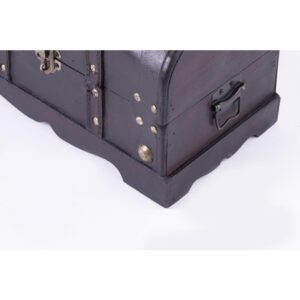 Vintiquewise 12 in. x 6.8 in. x 6.8 in. Wooden Small Pirate Style Treasure Chest