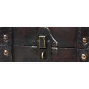 Vintiquewise 12 in. x 6.8 in. x 6.8 in. Wooden Small Pirate Style Treasure Chest