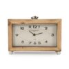 Zentique Wooden Box with Metal Ring Table Clock