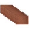 RITZ 19 in. x 13 in. Copper Metallic Stitched PVC Placemats (Set of 12)