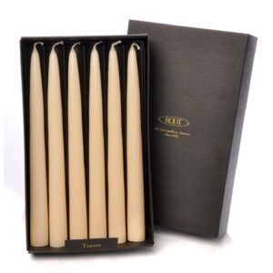 ROOT CANDLES 9 in. Dipped Taper Buttercream Dinner Candle (Box of 12)