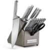 Calphalon Classic 15-Piece Self-Sharpening Stainless Steel Cutlery Knife and Block Set with Sharp in Technology