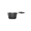 Calphalon Select Space Saving 3.5 qt. Hard-Anodized Aluminum Nonstick Sauce Pan in Black with Glass Lid