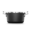Calphalon Select Space Saving 6 qt. Hard-Anodized Aluminum Nonstick Stock Pot in Black with Glass Lid