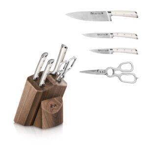 Cangshan S1 Series German Steel Forged 5-Piece Starter Knife Block Set in Walnut