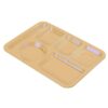 Carlisle 6 Compartment 13.87 x 9.87 Polycarbonate Left Hand Tray in Tan (Case of 24)