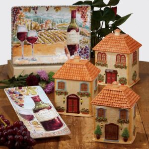 Certified International 12.5 in. Multi-Colored Stoneware Tuscan Breeze Square Platter