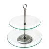 Chef Buddy 2-Tier Round Glass Buffet and Dessert Stand