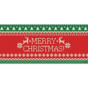 My Door Decor 7 ft. x 16 ft. Merry Christmas Ugly Christmas Sweater Christmas Garage Door Decor Mural for Double Car Garage