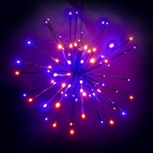 HOLIDYNAMICS HOLIDAY LIGHTING SOLUTIONS 16 in. Orange/Purple LED Spritzer Halloween Yard Decoration