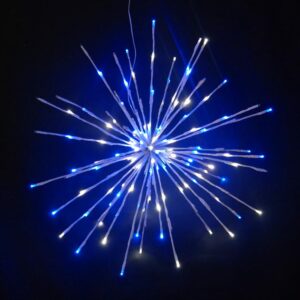 HOLIDYNAMICS HOLIDAY LIGHTING SOLUTIONS 24 in. Pure White/Blue LED Spritzer
