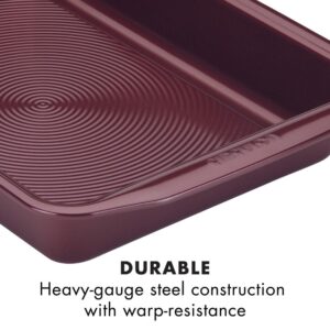 Circulon Bakeware Nonstick Cookie Pan, 10-Inch x 15-Inch, Merlot