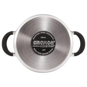 Circulon Momentum 3 qt. Stainless Steel Nonstick Sauce Pot with Glass Lid