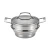 Circulon 2 qt. Stainless Steel Stovetop Steamers with Glass Lid
