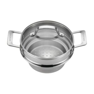 Circulon 2 qt. Stainless Steel Stovetop Steamers with Glass Lid